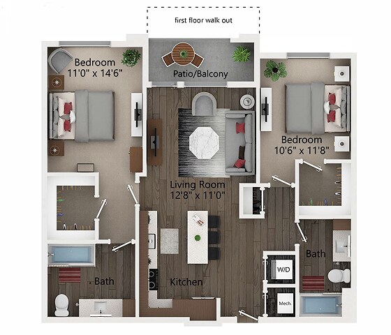 Unit 3079 2079 floor plan